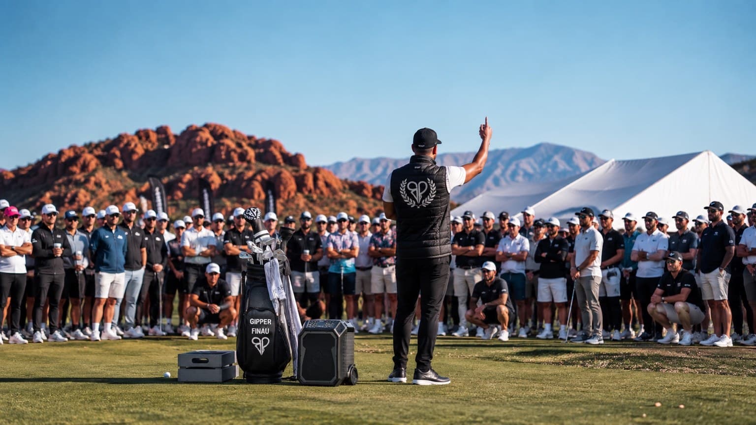 Guests connecting at a Finau Events golf gathering
